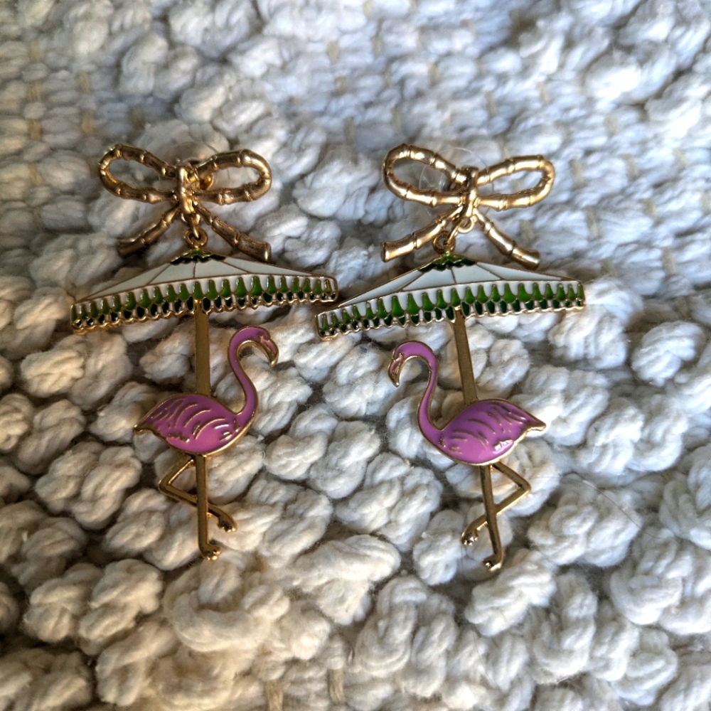 Flamingo earrings